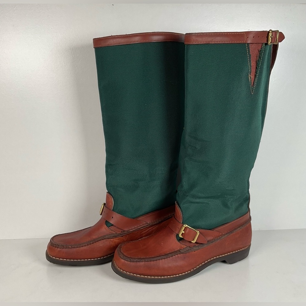 Vintage Gokey Botte Sauvage Snake Boots | Green Canvas | Men’s 13.5 D